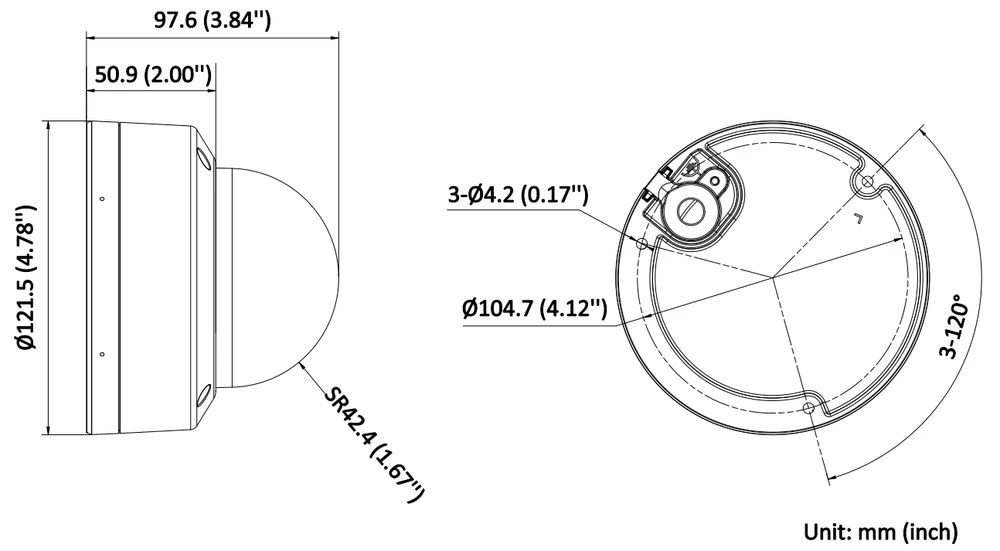 „Hikvision“ kupolinė kamera DS-2CD2186G2H-I F2.8 (balta, 8 MP, 30 m IR, „AcuSense“)