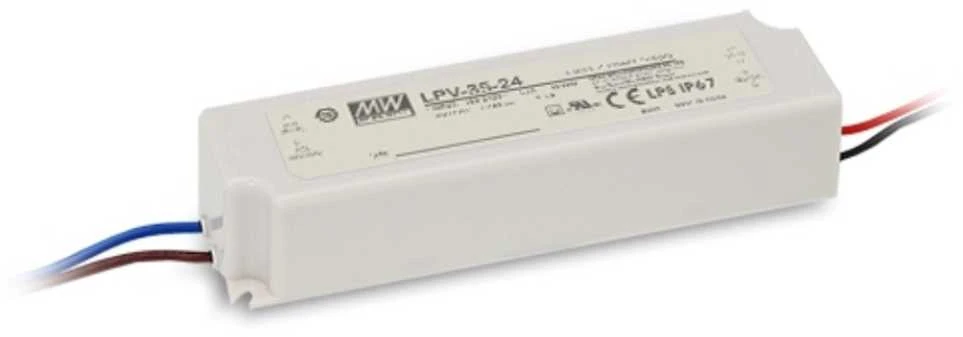 Impulsinis maitinimo šaltinis LED 24V 36W 1.5A, IP67, MEAN WELL LPV-35-24