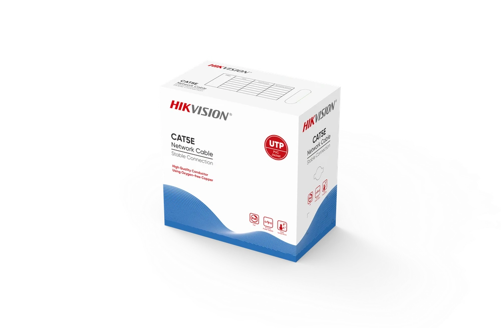 Kabelis ryšio Hikvision UTP 5E Hikvision DS-1LN5E-E/E (305m.)