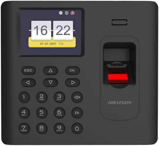 Pirštų atspaudų ir praėjimo kontrolės terminalas Hikvision DS-K1201AMF