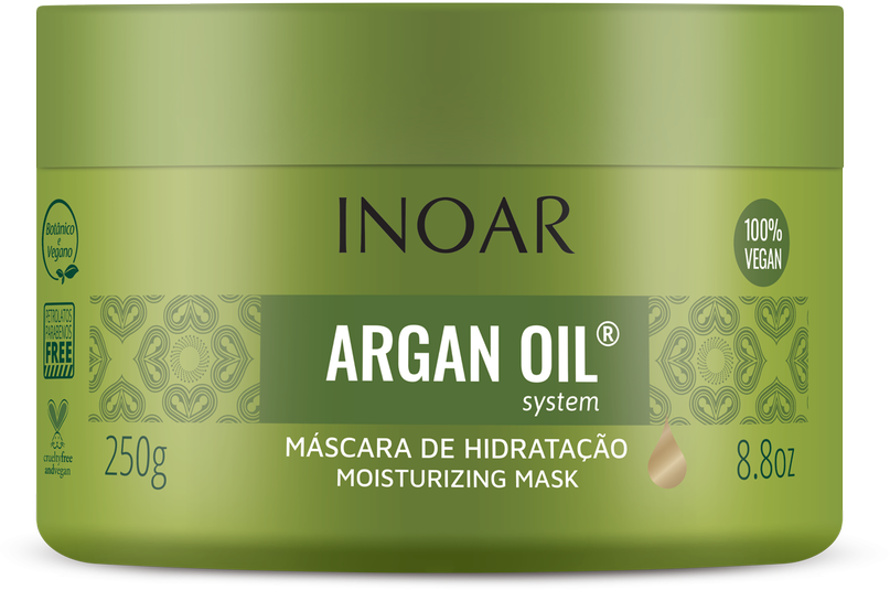 INOAR Argan Oil Mask - intensyviai drėkinanti plaukų kaukė su Argano aliejumi 250 ml
