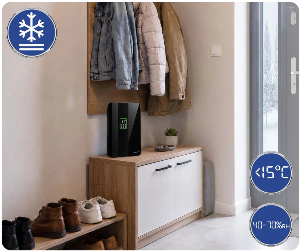 Automatinis oro sausintuvas Berdsen BD-861 700 ml/parą su higrostatu ir pulteliu, juodas