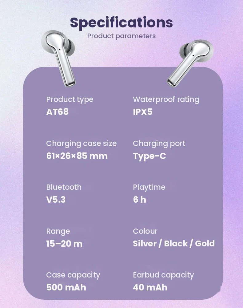 Belaidės ausinės FIT2 A9PRO, su liečiamo ekrano įkrovimo dėklu, juodos