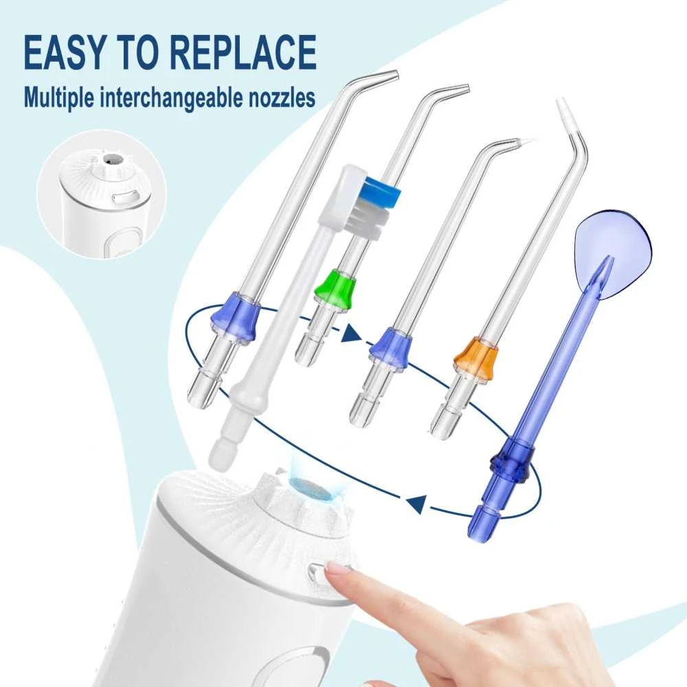 Burnos irigatorius FIT2 HFP11 su 5 režimais, 6 antgaliais, 300 ml talpa, 2500 mAh