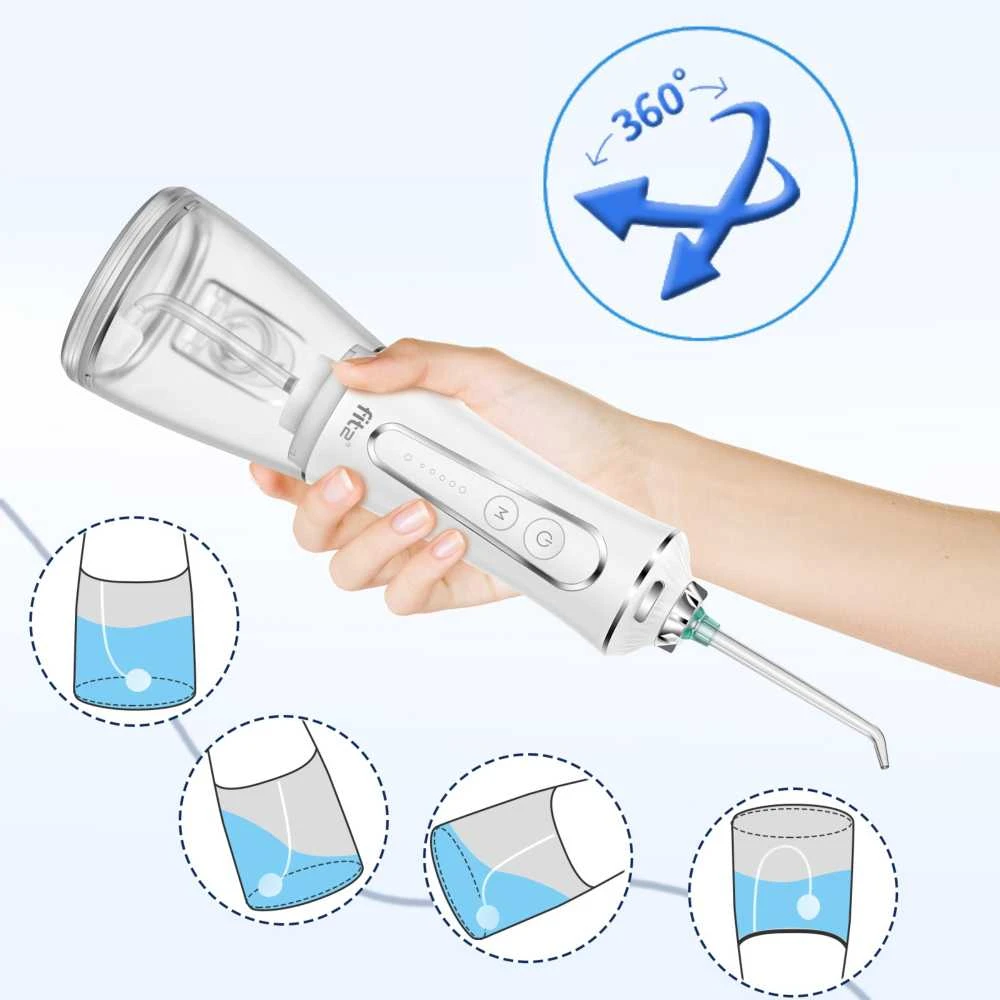 Burnos irigatorius FIT2 HFP11 su 5 režimais, 6 antgaliais, 300 ml talpa, 2500 mAh