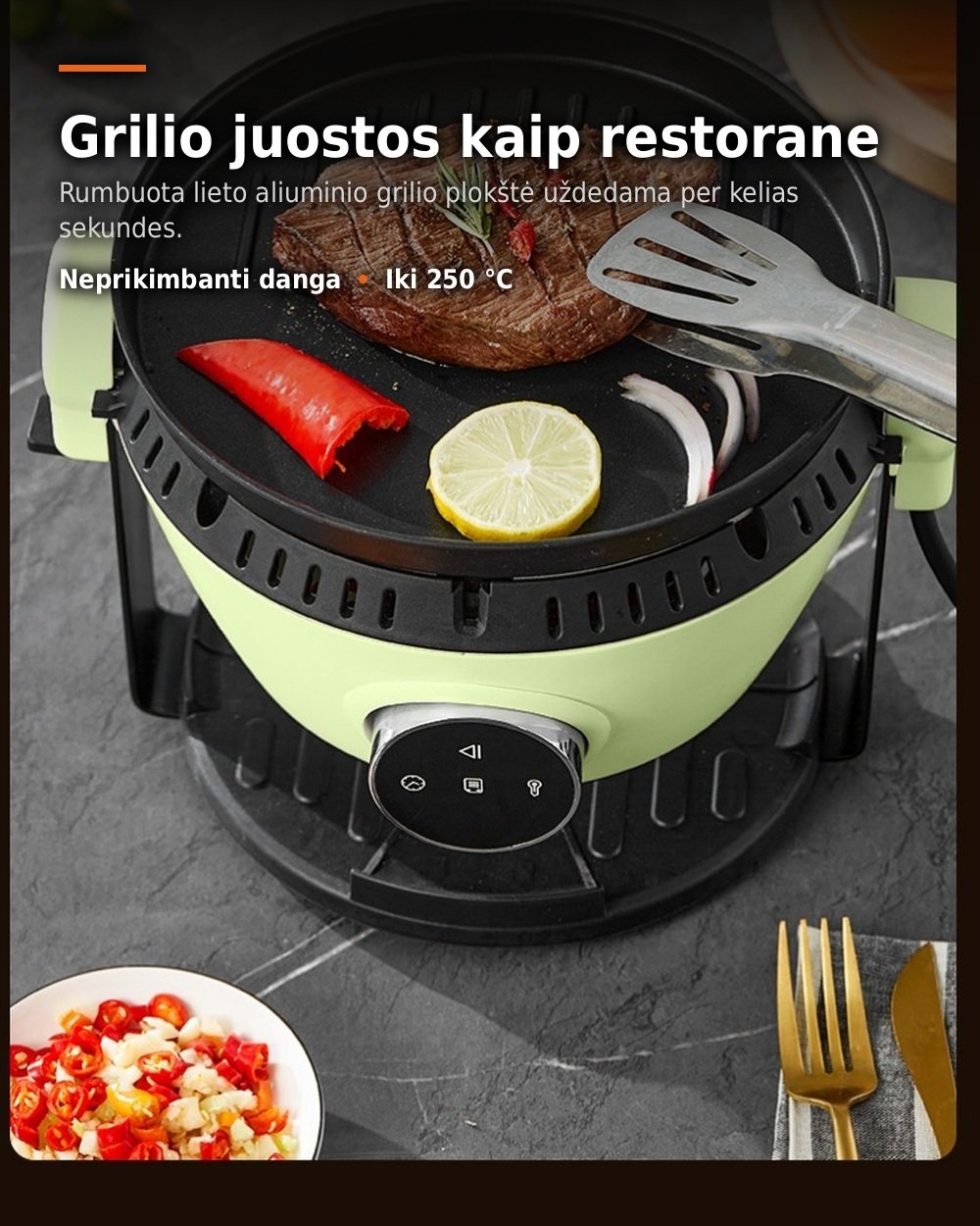 4 in 1 karšto oro gruzdintuvė su stikline taure, griliu ir puodu, 4 l FIT2, 1200 W, 16 programų aprašymas - Prekės nuotrauka