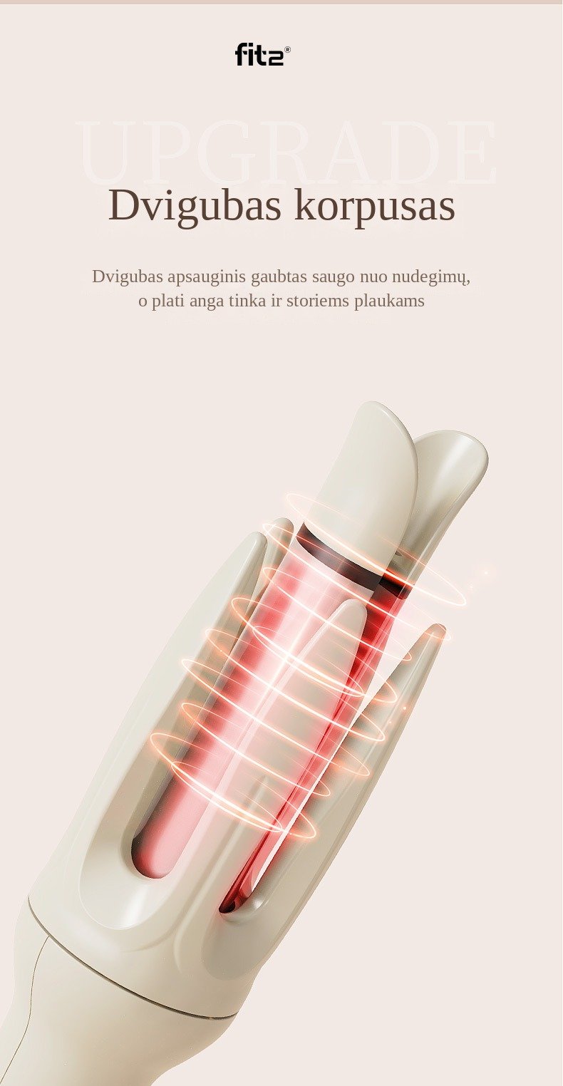 Automatinės plaukų garbanojimo žnyplės FIT2 ZC889, 28 mm, 4 temperatūros, garso signalas, violetinės aprašymas - Prekės nuotrauka