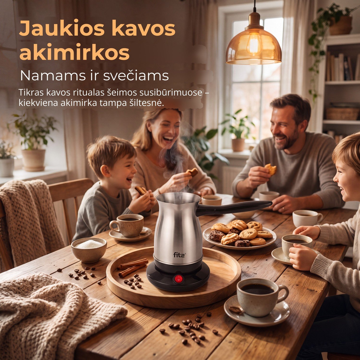 Kavos aparatas Elektrinis kavinukas FIT2 MA-1692, 600 W, 0,5 l, nerūdijantis plienas aprašymas - Prekės nuotrauka