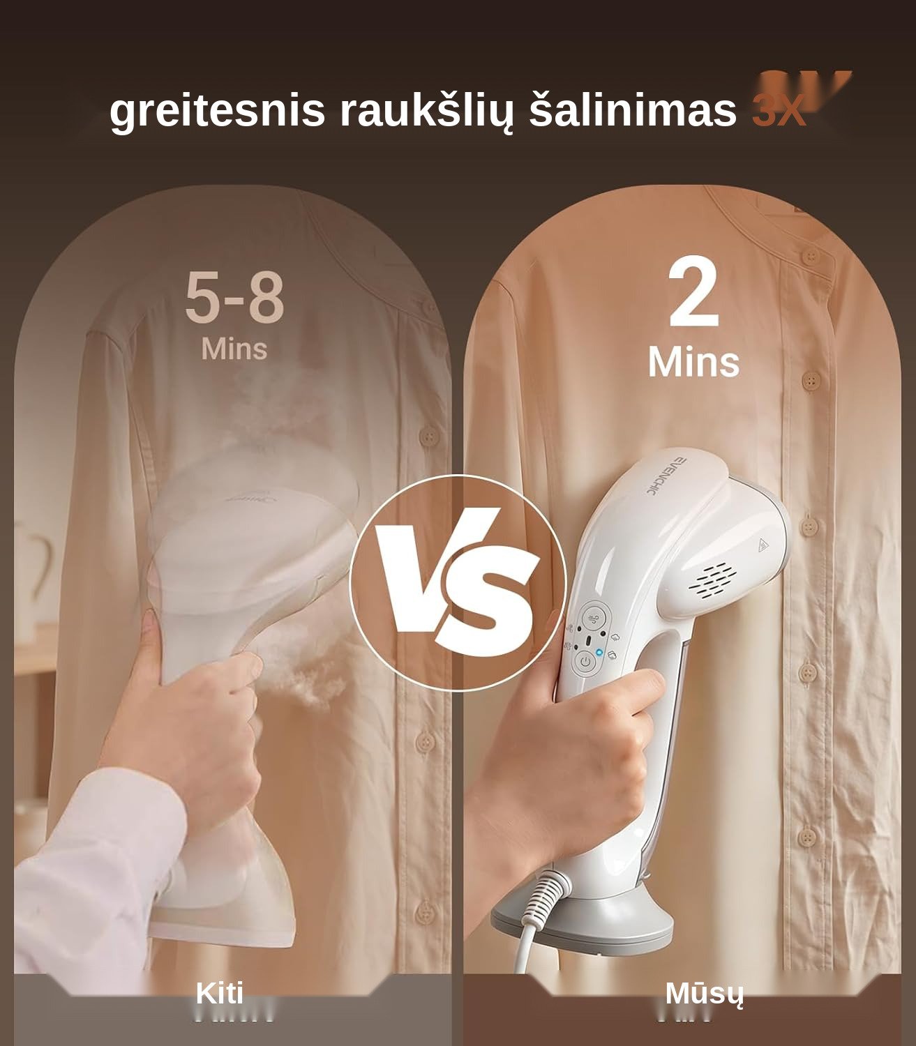 Garų lygintuvas su siurbimo funkcija FIT2 SteamPro aprašymas - Prekės nuotrauka