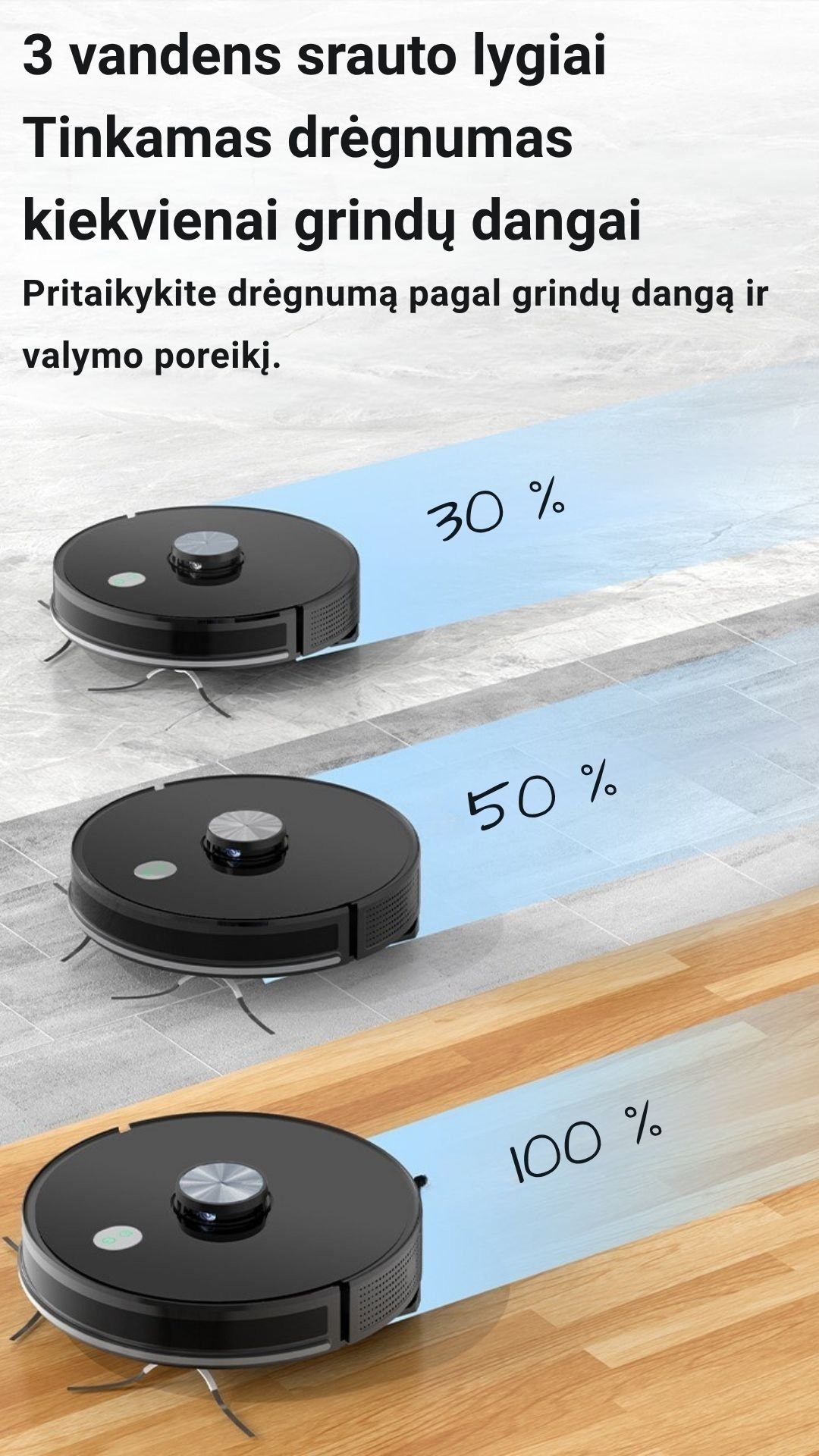 Išmanus dulkių siurblys robotas FIT2 RoboSweep A8 su LiDAR navigacija aprašymas - Prekės nuotrauka