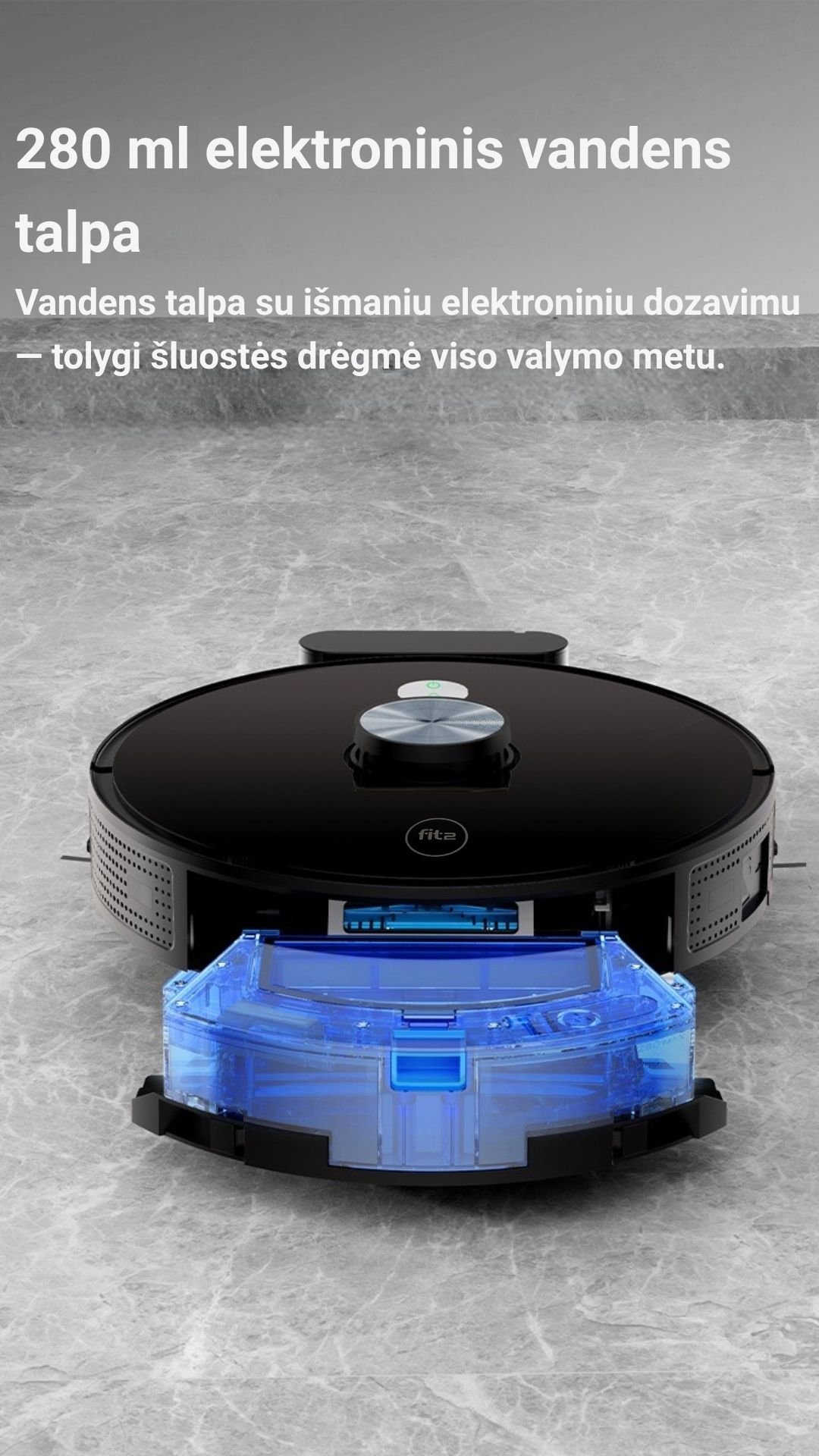 Išmanus dulkių siurblys robotas FIT2 RoboSweep A8 su LiDAR navigacija aprašymas - Prekės nuotrauka