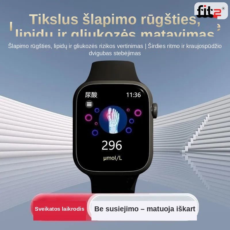 Išmanusis laikrodis FIT2 S11MH, juodas aprašymas - Prekės nuotrauka