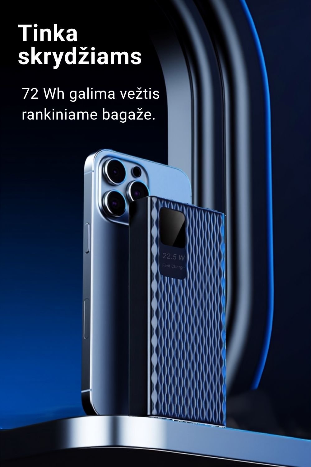Išorinė baterija FIT2 1284 20000 mAh, 22.5W greitas įkrovimas aprašymas - Prekės nuotrauka