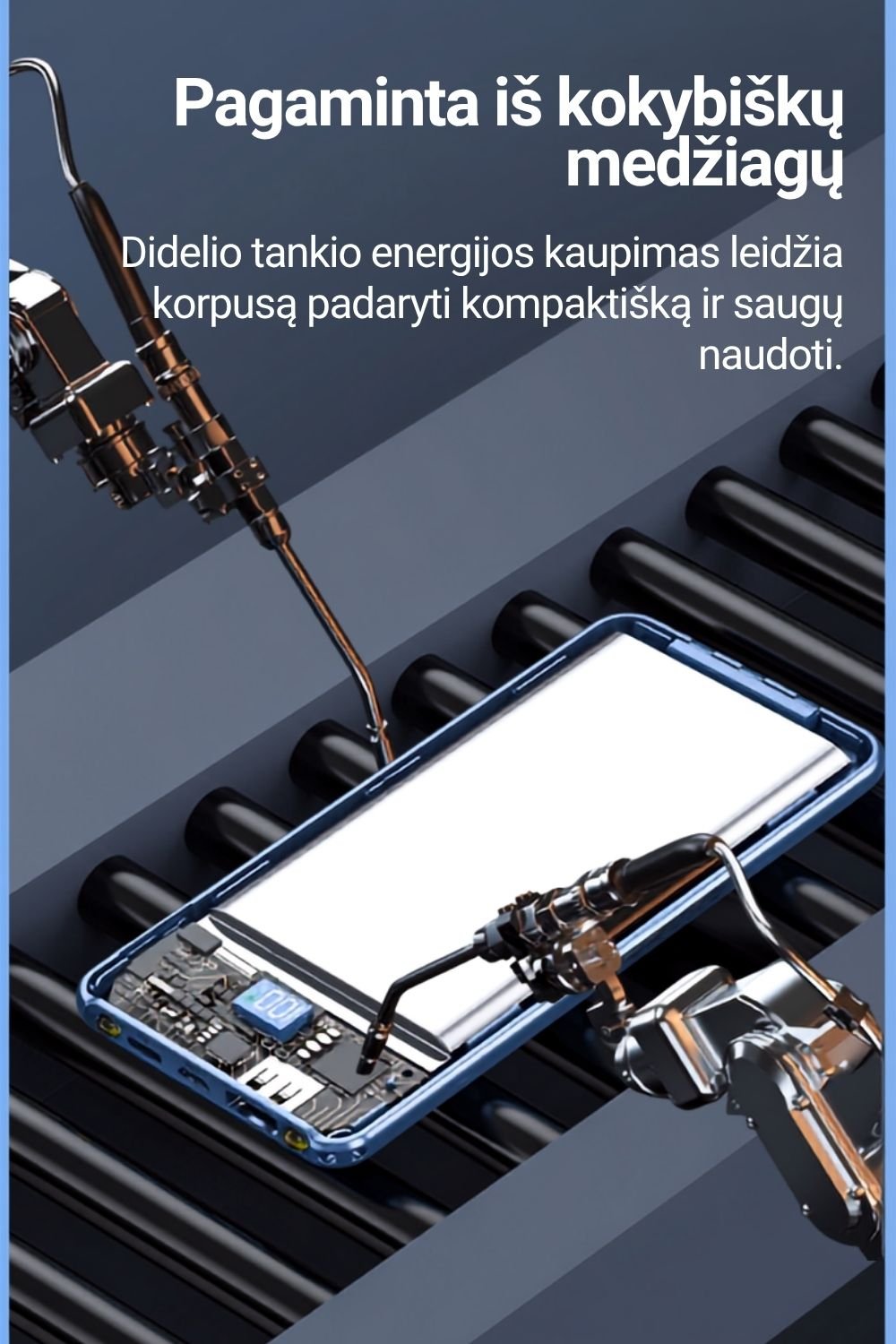 Išorinė baterija FIT2 DX99 10000 mAh, 22.5W greitas įkrovimas aprašymas - Prekės nuotrauka