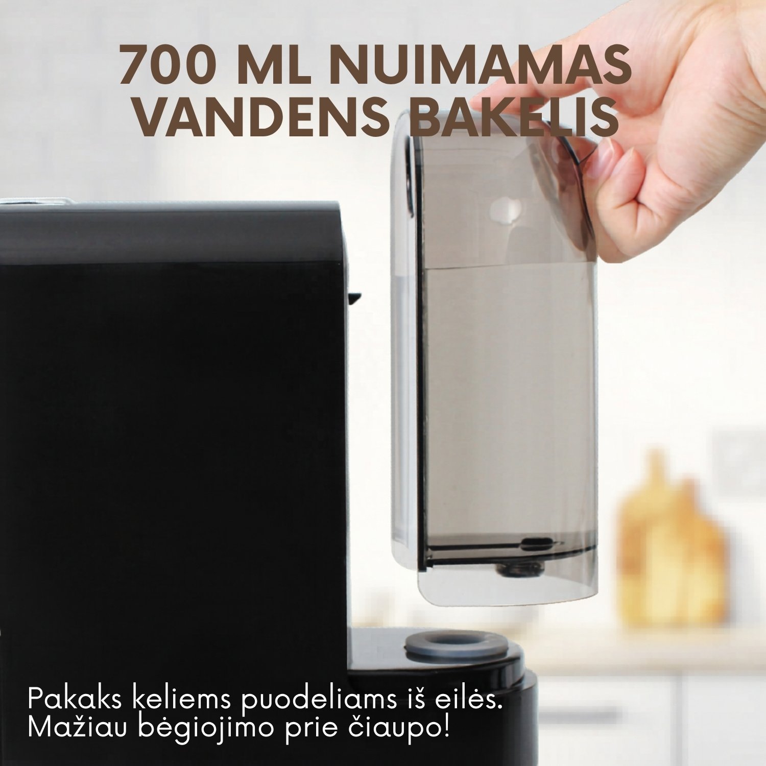 Kapsulinis kavos aparatas FIT2 Uno 3-in-1 Nespresso, Dolce Gusto ir malta kava, 20 barų, 1400 W, 700 ml aprašymas - Prekės nuotrauka