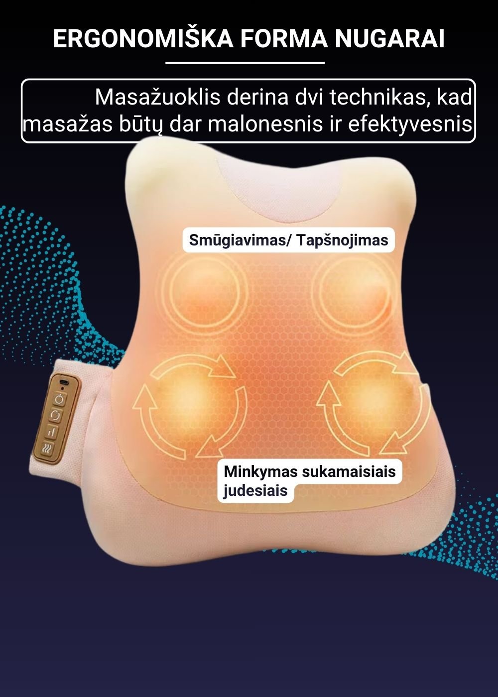 Nugaros masažuoklis FIT2 Pulse ZM-C019 aprašymas - Prekės nuotrauka