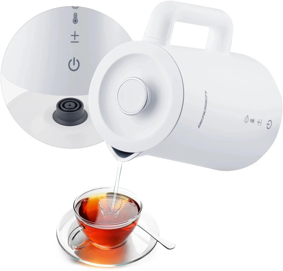 Elektrinis virdulys Berdsen BD-709 2200W 1,7L su liečiamu valdymo skydeliu ir temperatūros reguliavimu, baltas