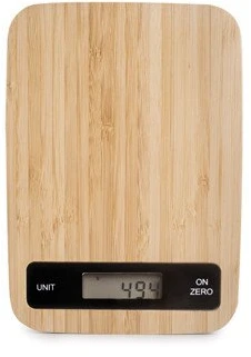 Elektroninės virtuvinės svarstyklės IBILI 631020 Class 5kg su bambuko paviršiumi ir taros funkcija