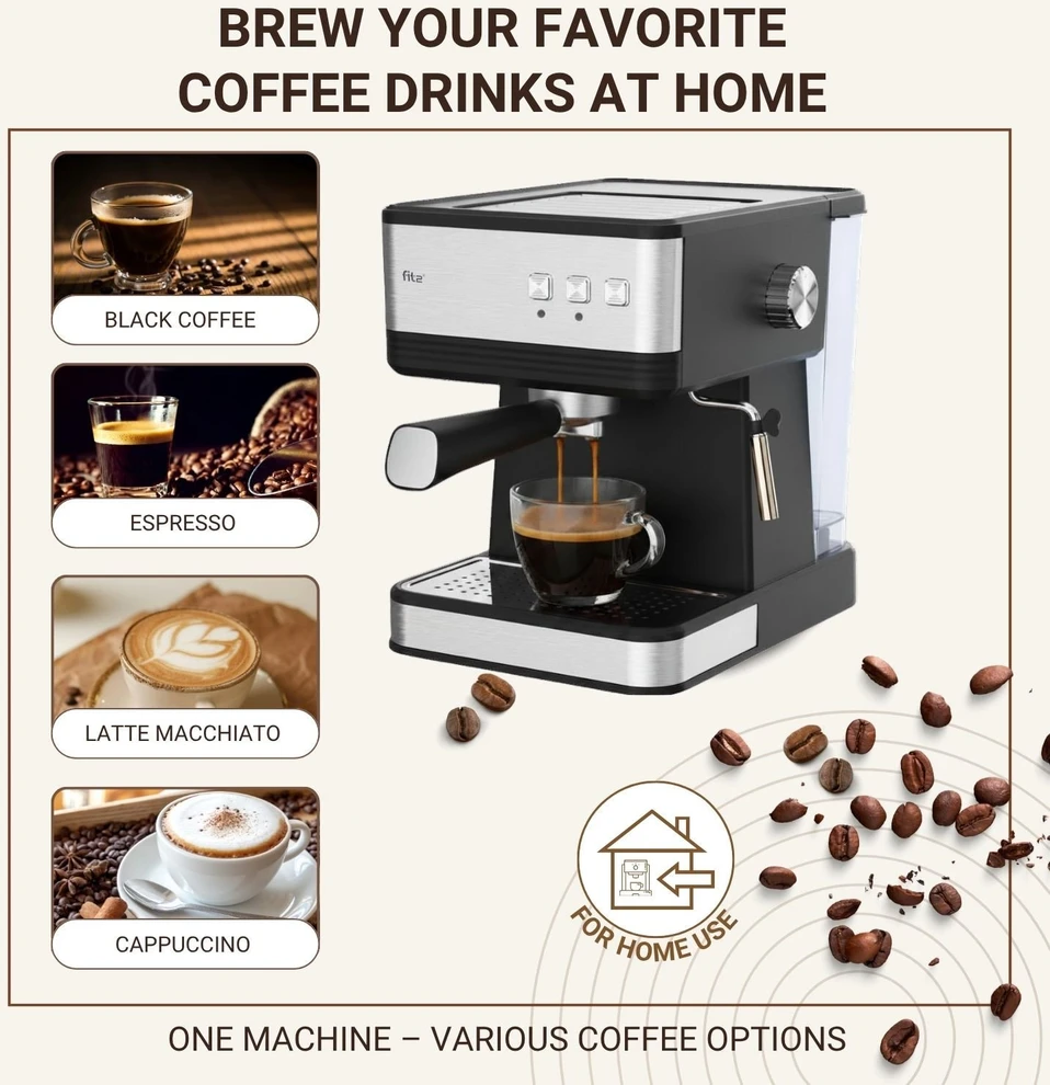 Espresso kavos aparatas FIT2 Viva – 20 bar, 1,7 L, 850 W
