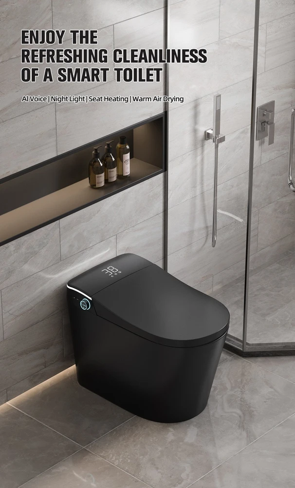 FIT2 Smart Home išmanusis klozetas T9013 — bidė klozetas su šildoma sėdyne, automatiniu dangčiu, šilto oro džiovintuvu