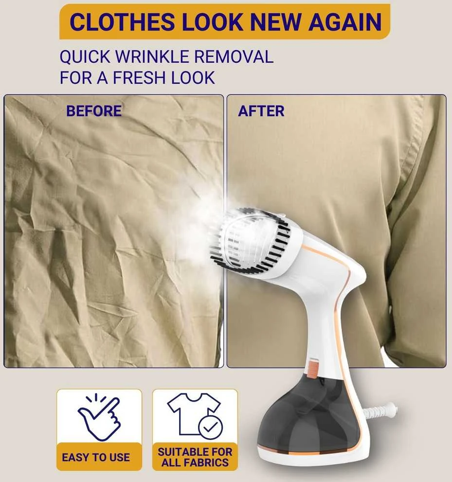 Rankinis drabužių garintuvas FIT2 FIT801 1640W su LED ekranu, 320 ml, baltas