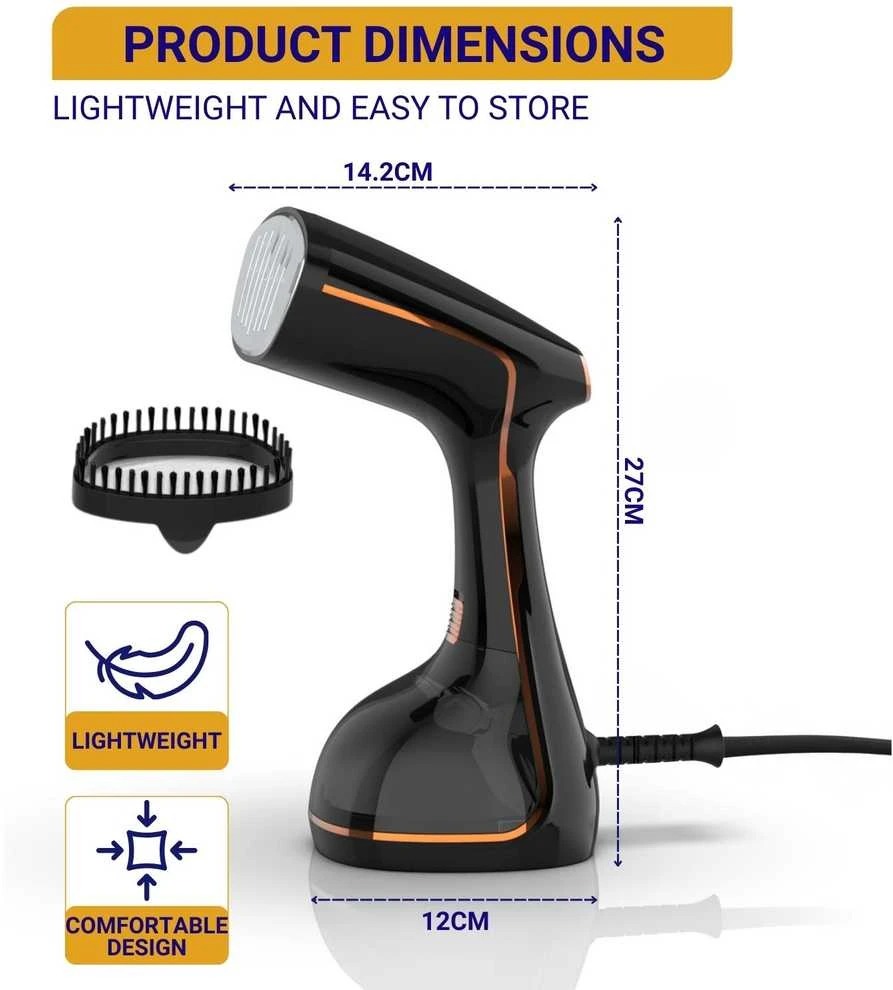 Rankinis drabužių garintuvas FIT2 FIT801 1640W su LED ekranu, 320 ml, baltas