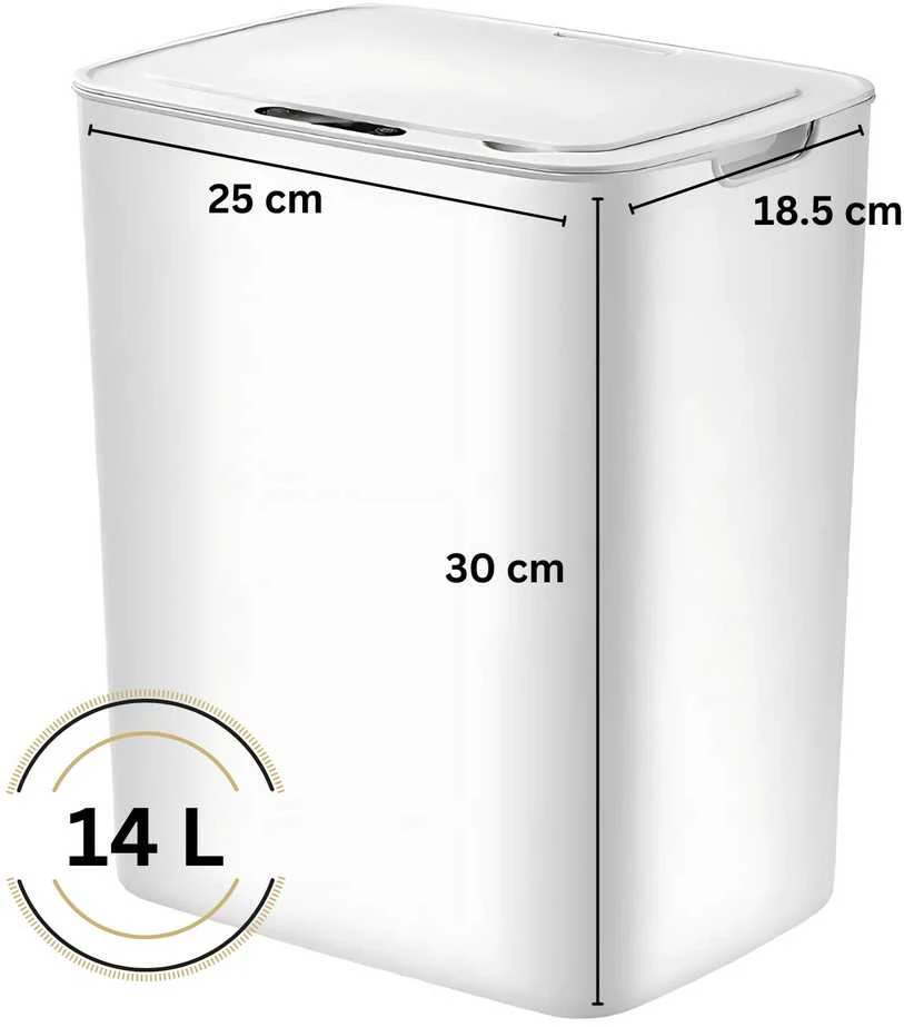 Išmanioji šiukšliadėžė FIT2 YW102 14L su IR jutikliu, atidarymas koja, įkraunama
