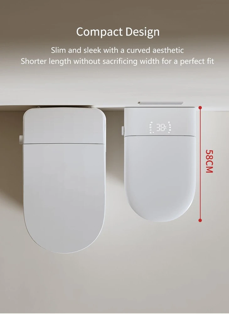 Išmanusis klozetas FIT2 SmartHome 9015 — pakabinamas, su šildoma sėdyne, bide funkcija, džiovinimu ir UV dezinfekcija