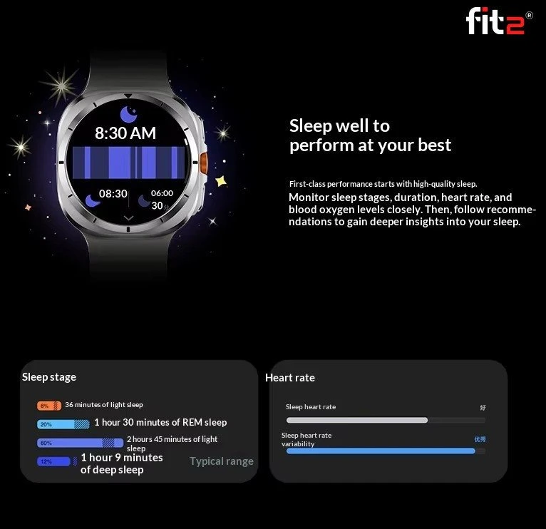 Išmanusis laikrodis FIT2 HD8 Ultra, mėlynas