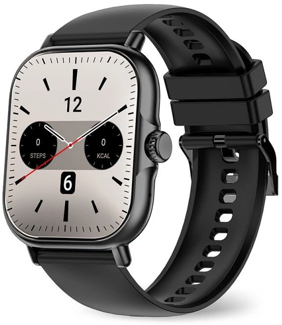 Išmanusis laikrodis Livoo TEC621 2,01" jutiklinis Bluetooth IP65 su pulso matavimu ir 8 sporto režimais, juodas