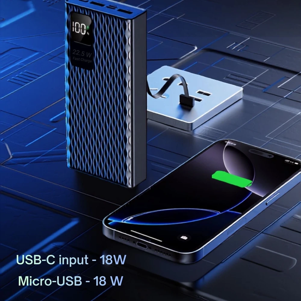 Išorinė baterija FIT2 1283 10000 mAh, 22.5W greitas įkrovimas