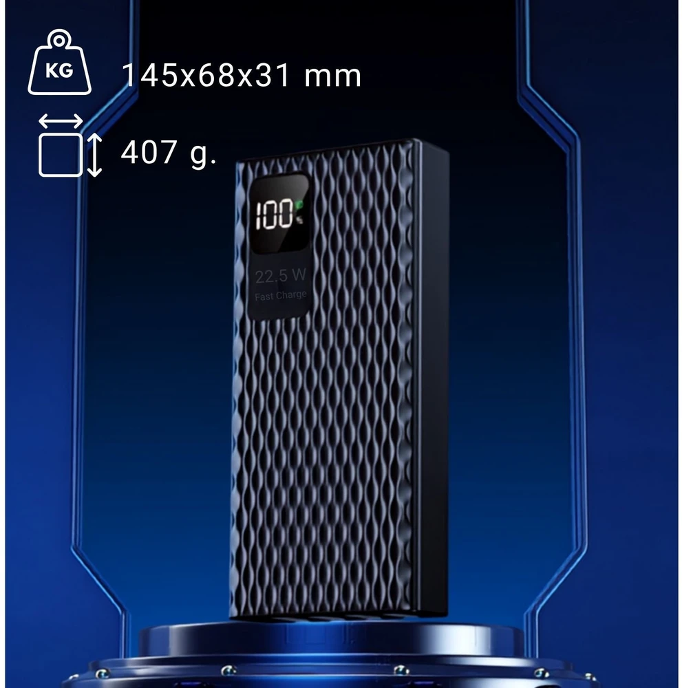 Išorinė baterija FIT2 1283 10000 mAh, 22.5W greitas įkrovimas