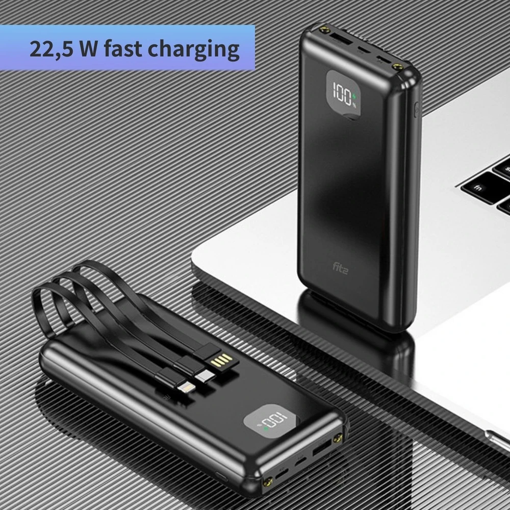 Išorinė baterija FIT2 DX100 20000 mAh, 22.5W greitas įkrovimas