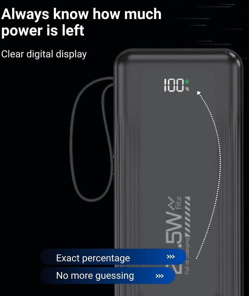 Išorinė baterija FIT2 DX503 30000 mAh, 22.5W greitas įkrovimas