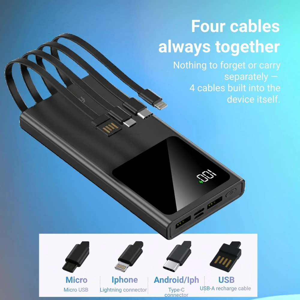 Išorinė baterija FIT2 DX95 10000 mAh, 22.5W greitas įkrovimas