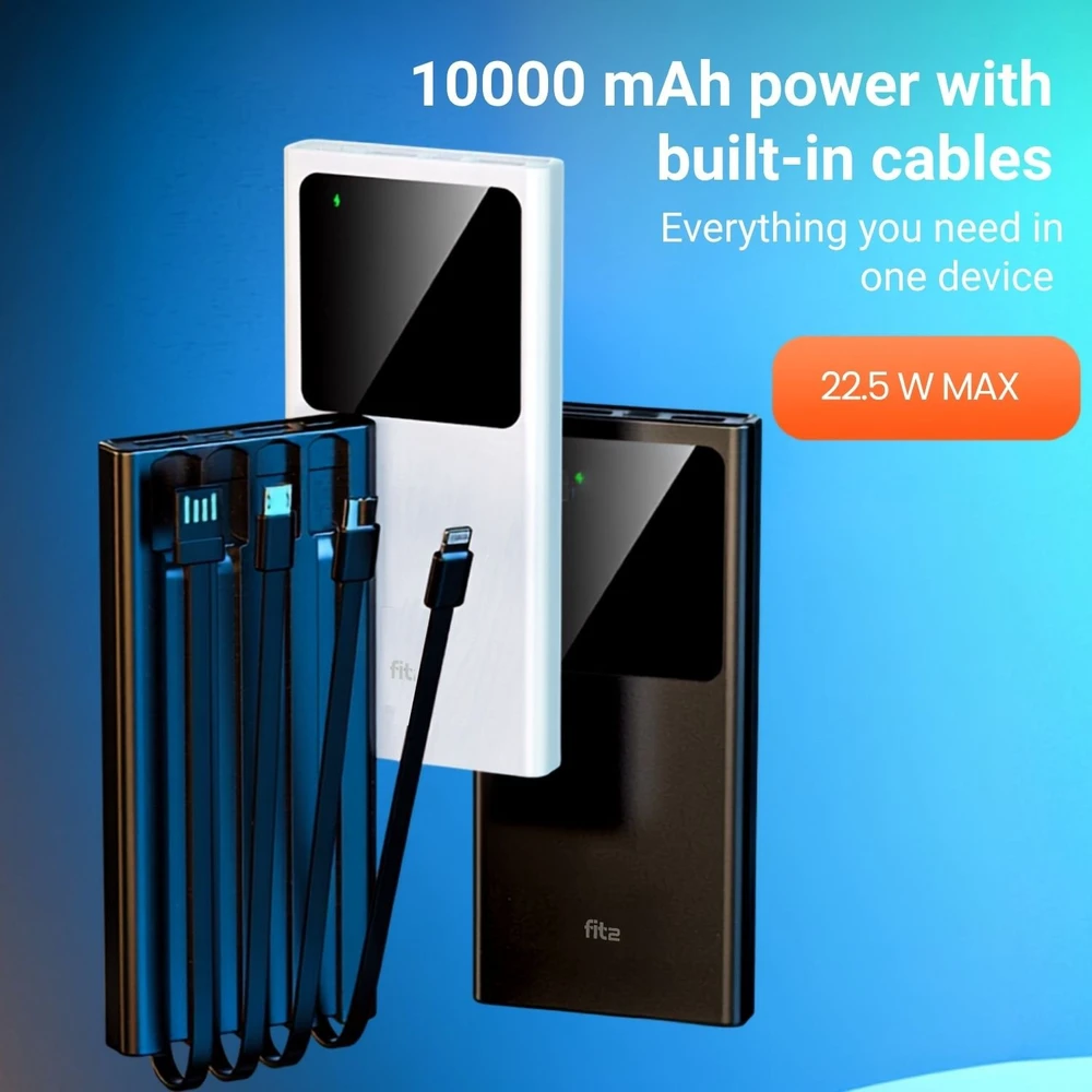 Išorinė baterija FIT2 DX95 10000 mAh, 22.5W greitas įkrovimas