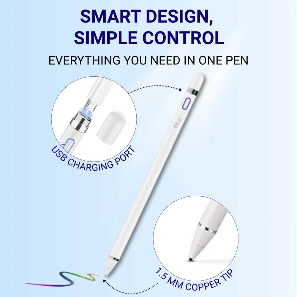 Aktyvus jutiklinis rašiklis FIT2 S3 PRO, 1,5 mm varinė galvutė, USB, 8-10 h