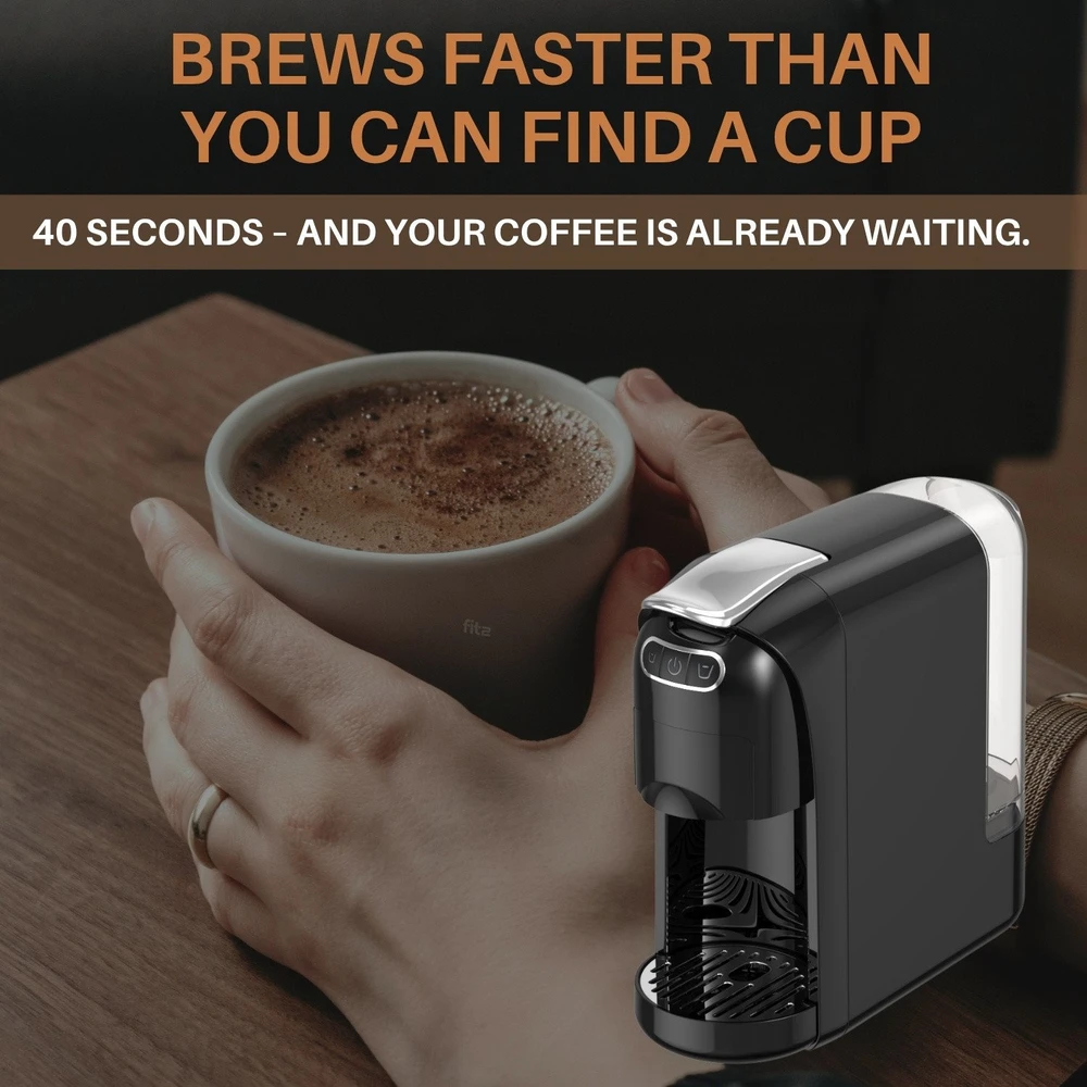 Kapsulinis kavos aparatas FIT2 Uno 3-in-1 Nespresso, Dolce Gusto ir malta kava, 20 barų, 1400 W, 700 ml