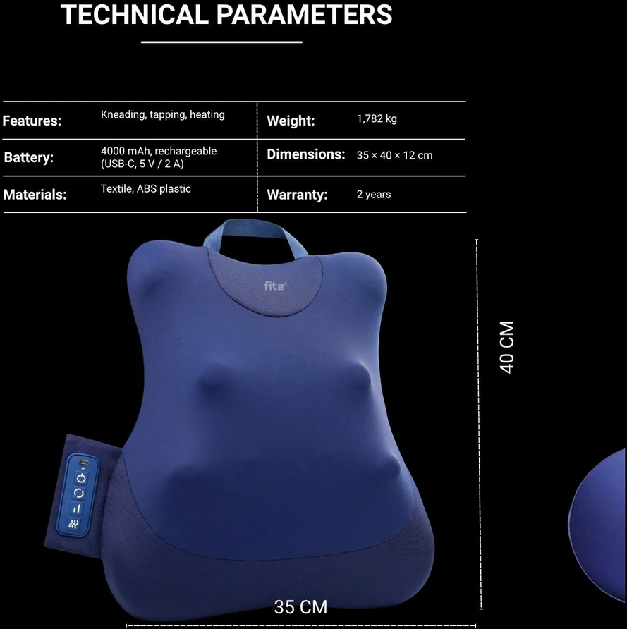 Nugaros masažuoklis FIT2 Pulse ZM-C019