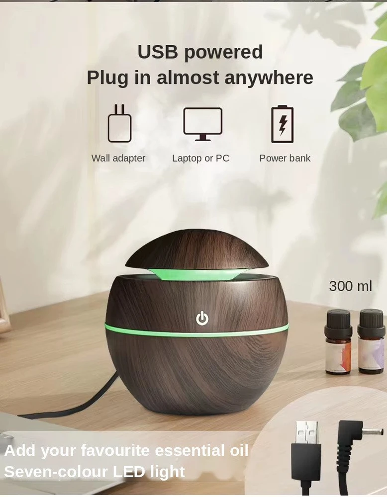 Sausintuvas Oro drėkintuvas FIT2 JF213 aromato difuzorius, USB, 300 ml