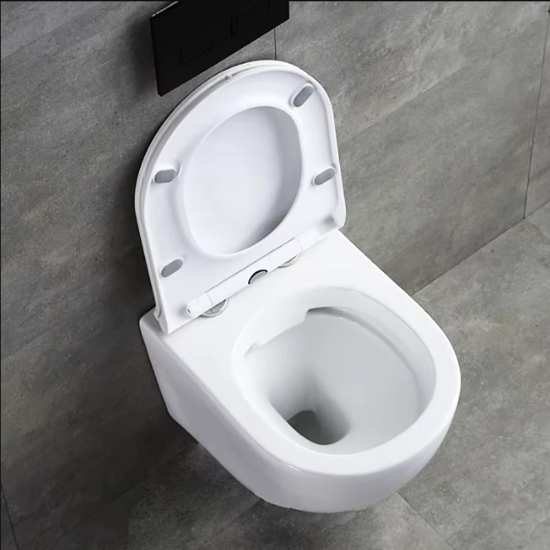 Pakabinamas klozetas be apvado FIT2 7001, 490 mm, su lėto nusileidimo dangčiu, dvigubas nuleidimas 3/6 L, suderinamas su Geberit