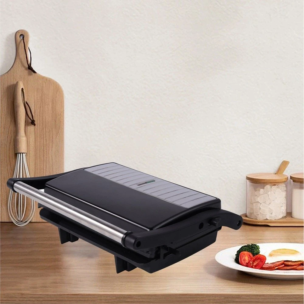 Panini keptuvė ir kontaktinis grilis SL-106, 1000 W, nepridegančios plokštės, juoda