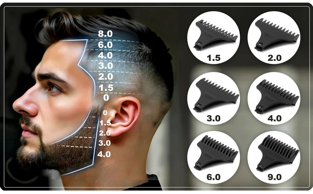 Plaukų kirpimo mašinėlė Berdsen BD-260 Barber Master su LCD ekranu, 3 greičiais ir USB-C, juoda