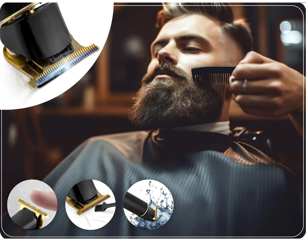 Plaukų kirpimo mašinėlė Berdsen BD-260 Barber Master su LCD ekranu, 3 greičiais ir USB-C, juoda