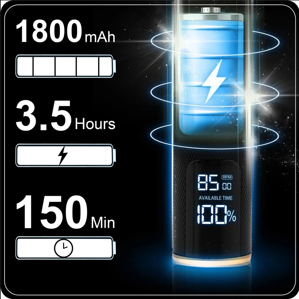 Plaukų kirpimo mašinėlė Berdsen BD-260 Barber Master su LCD ekranu, 3 greičiais ir USB-C, juoda