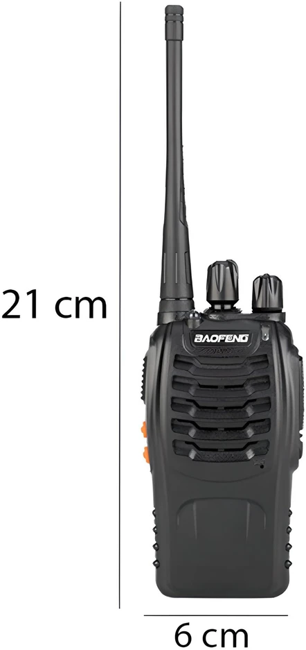 2x racijos + ausinės „Baofeng BF888S PMR“ ilgo nuotolio