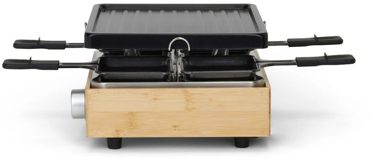 Raclette grilis Livoo DOC311 4 asmenims 800 W su bambuko korpusu, juodas