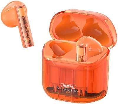 Belaidės TWS ausinės REMAX CozyBuds 6C Clear Bluetooth 5.3 ENC IPX4: Spalva - Oranžinė