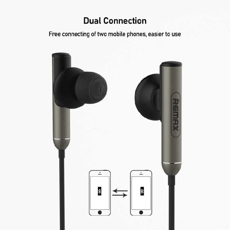 Belaidės sportinės ausinės su kakliuku REMAX RB-S9 Bluetooth 5.3, juoda