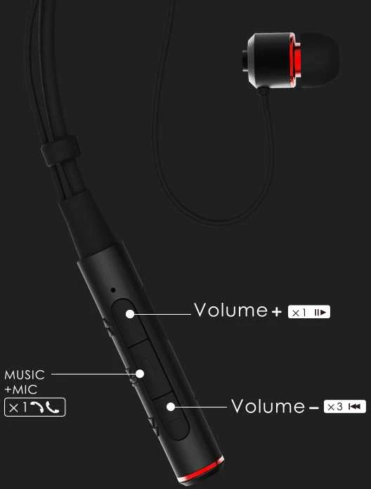Belaidės ausinės su kakliuku REMAX RB-S6 Bluetooth, juoda: Spalva - Balta